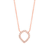 0.06ct 14k Rose Gold Diamond Pendant